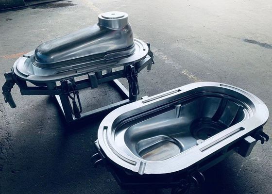 Le moule portatif de toilette de texture de téflon a adapté la résistance aux besoins du client à la corrosion de fabricants de rotation de moule de taille